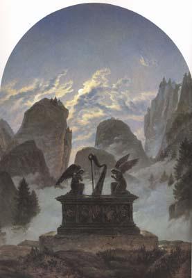 Carl Gustav Carus Memorial Monument to Goethe (mk10) Sweden oil painting art